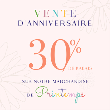 30% de rabais sur toute la marchandise printemps icon