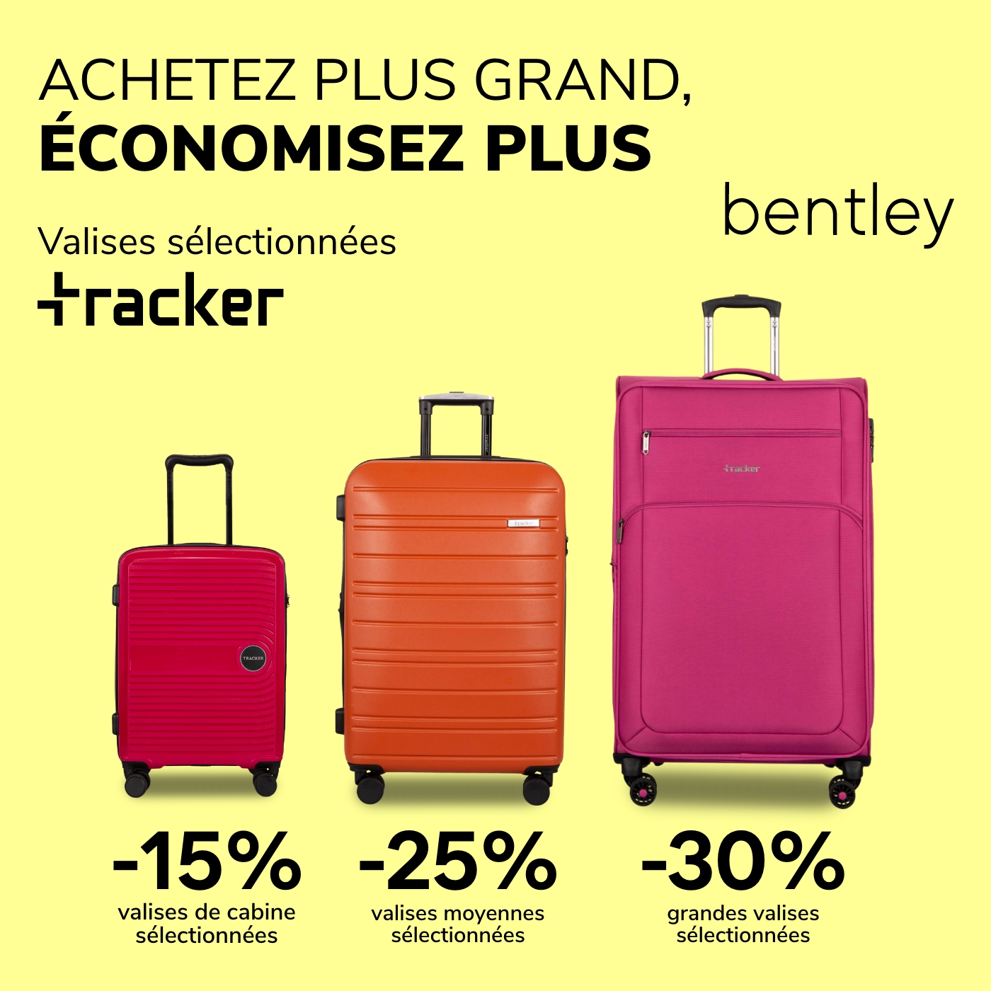 Achetez plus grand, économisez plus sur les bagages Tracker icon