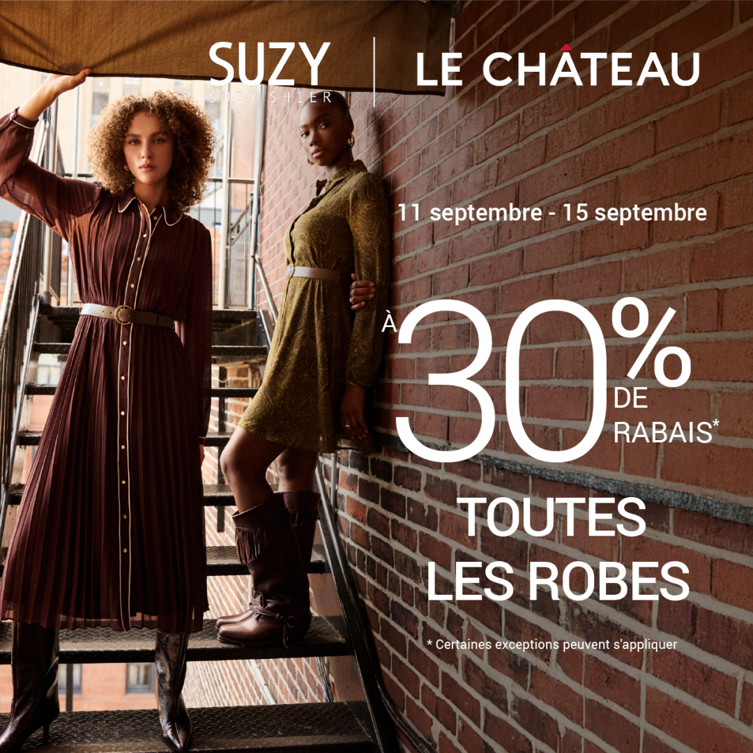 30 % de rabais toutes les robes icon