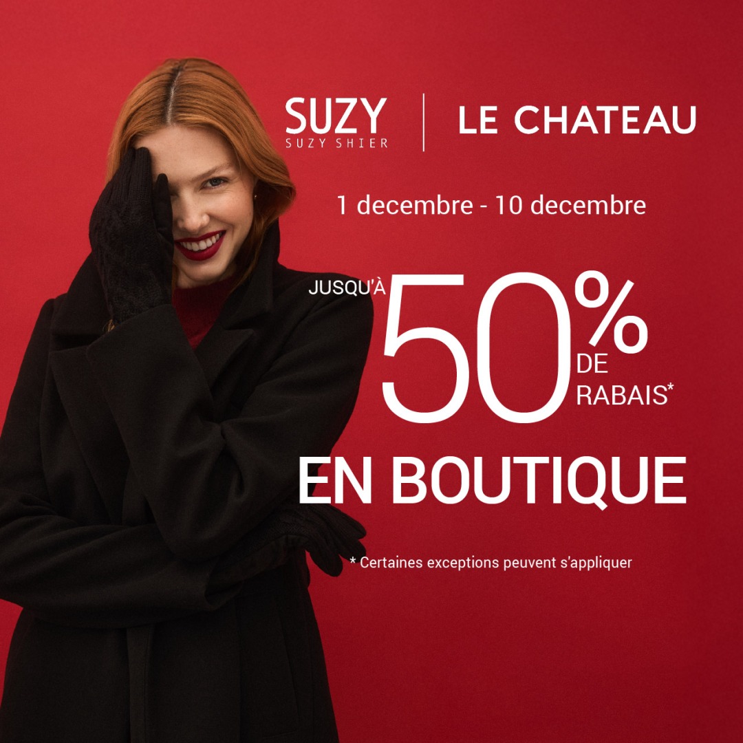 Jusqu’à 50 % de rabais en boutique icon