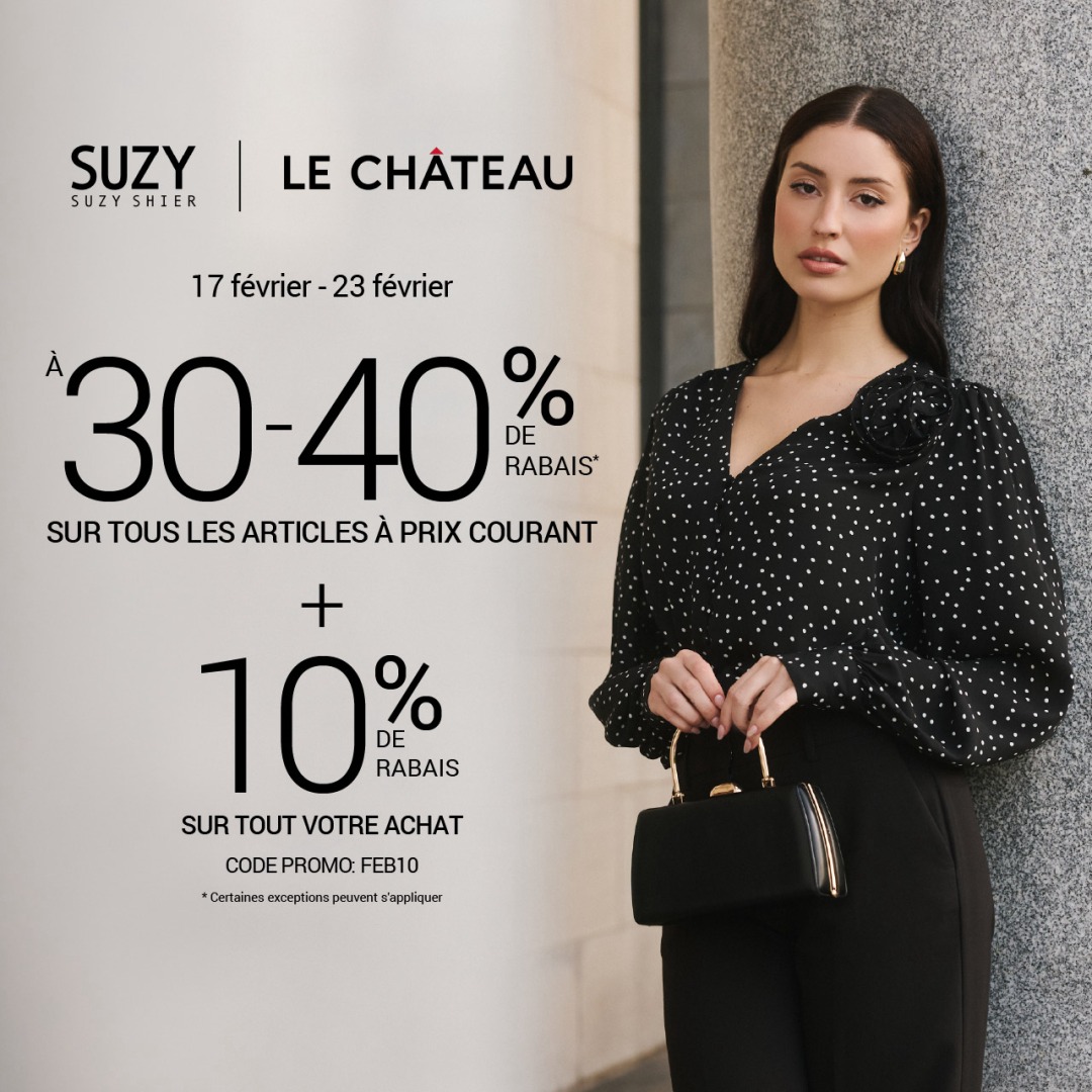 30 à 40 % DE RABAIS SUR TOUT.* icon
